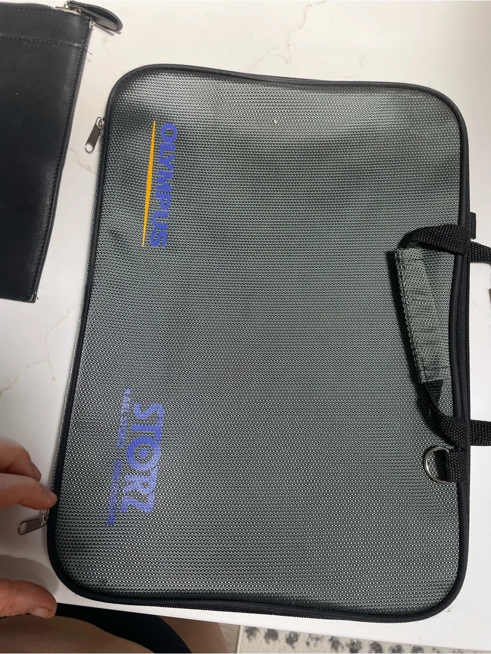 Black Leather Laptop Sleeve and laptop bag